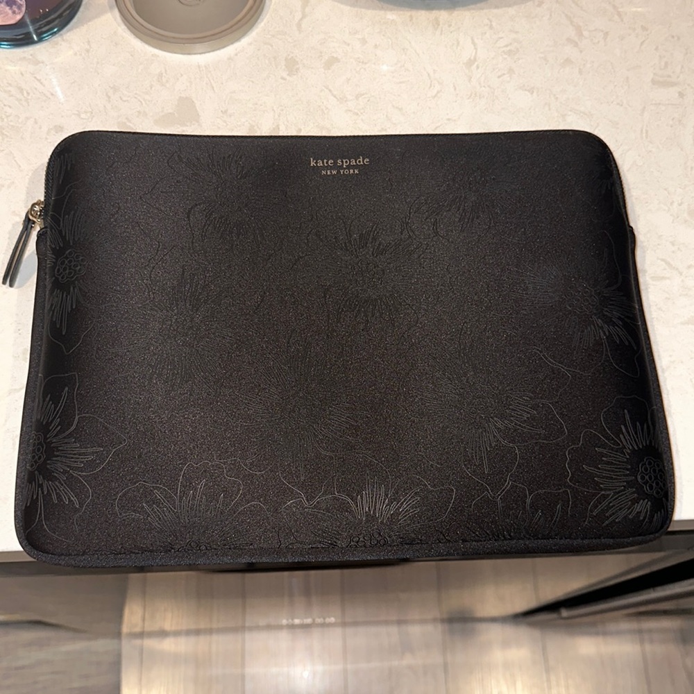 Kate Spade black floral design 13x10 laptop case